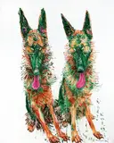We are TT, We are Angry Youth by Zhou Chunya, 2008, Oil on canvas, sold Nov 2010