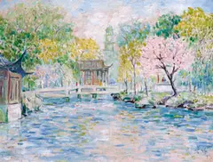 Hu Shanyu, West Lake, 1979, Oil on canvas