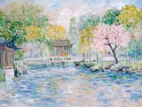 Hu Shanyu, West Lake, 1979, Oil on canvas