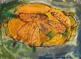 Susilowati Davanzo, Tray with Corn, Pigment wax on paper