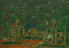 André Cottavoz, Picking Cherries, 1977, Oil on canvas