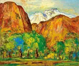 Sanlang Yang, Sunny Mount Jade, Oil on canvas