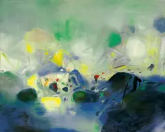 Chu Teh-chun, Douce Méditation, 1997, Oil on canvas