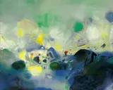 Douce Méditation by Chu Teh-chun, 1997, Oil on canvas, sold Jun 2014