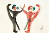Wang Lan, Opera Figures, 1979, Watercolor on paper