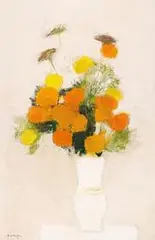 Roses d’Inde by Bernard Cathelin, 1981, Oil on canvas, offered Jul 2021