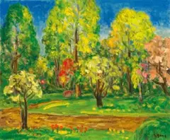Sanlang Yang, Spring Bud, Oil on canvas