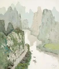 Pang Jiun, Guilin Landscape, 2004, Oil on canvas