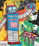 Daniele Oldani, I Am the Future, 2022, Acrylic and oil pastels on canvas