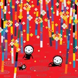 Kwon Ki Soo, Four Seasons - Red, 2007, Acrylic on canvas