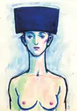 Katsura Funakoshi, DR1917 (Drawing for The Book of Azure), 2019, Oil stick and oil pastel on paper
