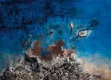 Ciel, terre et poussiere by Zao Wou-ki, 1957, Oil on canvas, sold Dec 2014