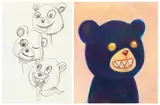 Chen Wei-Ting, Bear ( A set of 2), Pencil on paper; acrylic on canvas