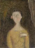 King Fen-hwa, Waiting (upper left); 
Girl in the Hat (lower left); 
Childishness (upper right); 
Drinking (lower right), 1997, Oil on canvas