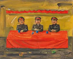Children in Meeting Series by Tang Zhigang, 1999, Oil on canvas, sold May 2016