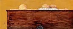 Kim Duck Yoog, Grain - Peaches, 2004, Mixed media on board
