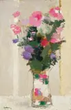 Bernard Cathelin, Bouquet au vase de Chine, 1971, Oil on canvas