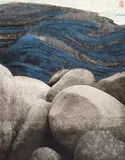 Lee Yih Hong, The Patterns of Rocks in the Stream, 2012, Ink on pure mulberry paper