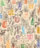 B.D. Graft, Planted Thoughts, 2021, Acrylic, oil pastel and charcoal on canvas