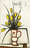 Bernard Buffet, Tulipes jaunes, 1964, Oil on canvas