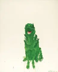 Zhou Chunya, Green Dog, 2002, Oil on canvas