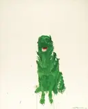 Zhou Chunya, Green Dog, 2002, Oil on canvas