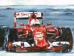 Michael Kagan, Vettel Malaysia, 2015, Oil on canvas