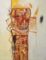 Woman of Eastern District Series (King) by Michell Hwang, 1993-1995, Oil on canvas, sold Dec 2013