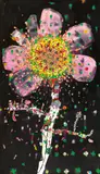 Liu Shih-tung, Floral Encounters No. 1, 2004-2005, Acrylic on canvas, collage