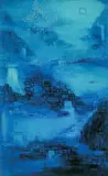 Chua Hu, Memory of China: Stairway to Heaven, 1977, Oil on canvas
