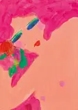 Walasse Ting, Pink Lady, 1980s, Acrylic on paper mounted onto canvas