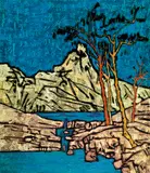 Xue Song, Landscape, 2009, Mixed media on canvas, collage
