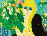Give Me a Hug by Walasse Ting, 1977, Acrylic on canvas, offered Jun 2018
