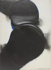 Two Forms by Takesada Matsutani, 1987, Graphite, vinyl  on canvas, offered Jul 2020
