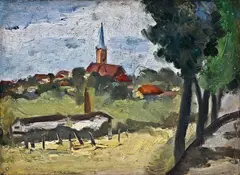 Guan Liang, Bergen, Germany, 1957, Oil on board
