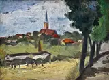 Guan Liang, Bergen, Germany, 1957, Oil on board