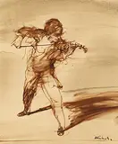 Claude Weisbuch, Violoniste, 1991, Oil on canvas