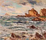 Sanlang Yang, Northeast Coast, Taiwan, Oil on canvas