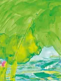 Fish Swimming in Lotus Ponds by Walasse Ting, 1980s, Acrylic on paper, sold Dec 2014