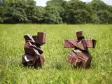 Ju Ming, Taichi Series – Shadow Boxing, 1996, Wooden sculpture