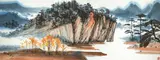 Shiy De-jinn, The Landscape of Wu-Ling, 1979-1980, Mounted scroll, ink and color on paper