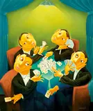 Li Jisen, An Intellectual Battle, 2007, Acrylic on canvas