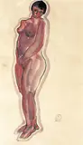 Sanyu, Nude, Watercolor on paper