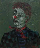 Paul Augustin Aizpiri, Le Clown, 1950s, Oil on canvas