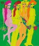 Walasse Ting, Four Nudes