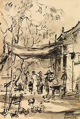 View of Farmer by Ran In-ting, Ink on paper, offered Dec 2015