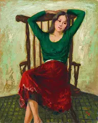 Shen Che-Tsai, Girl, 1981, Oil on canvas