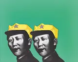 Li Shan, Rouge Series: Double Mao, 2005, Acrylic on canvas