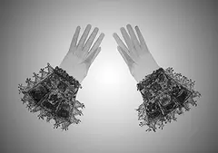 Nick Veasey, X-ray of a Pair of Gloves, Made between 1603 - 1625, Collection of Victoria & Albert Museum, 2017, C-type print with diasec framed, edition 1/9