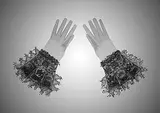 Nick Veasey, X-ray of a Pair of Gloves, Made between 1603 - 1625, Collection of Victoria & Albert Museum, 2017, C-type print with diasec framed, edition 1/9